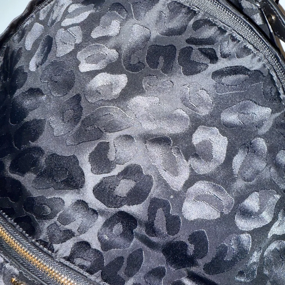 Michael Kors Black Animal Print Backpack - Picture 3 of 4